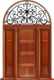 8 panel: double door + sidelight on left