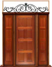 8 panel: double door + sidelight on left