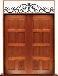 8 panel: double door + sidelight on left