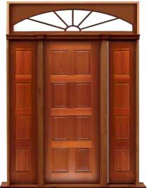 8 panel: double door + sidelight on left