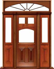 queen anne: double door +  two sidelights