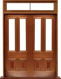 glazed cricket bat: door in frame