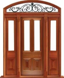 glazed cricket bat: door in frame