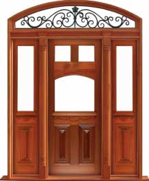 queen anne: double door +  two sidelights
