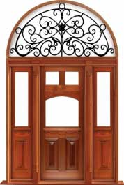 queen anne: double door +  two sidelights