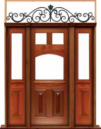 queen anne: double door +  two sidelights