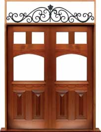 queen anne: double door +  two sidelights